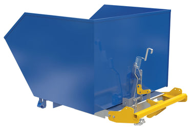 Steel Medium Duty Bump & Dump Hopper 1-1/2 Cubic Yard 4,000 Lb. Capacity Blue